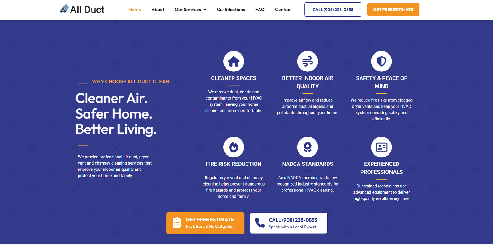 All Duct Clean benefits