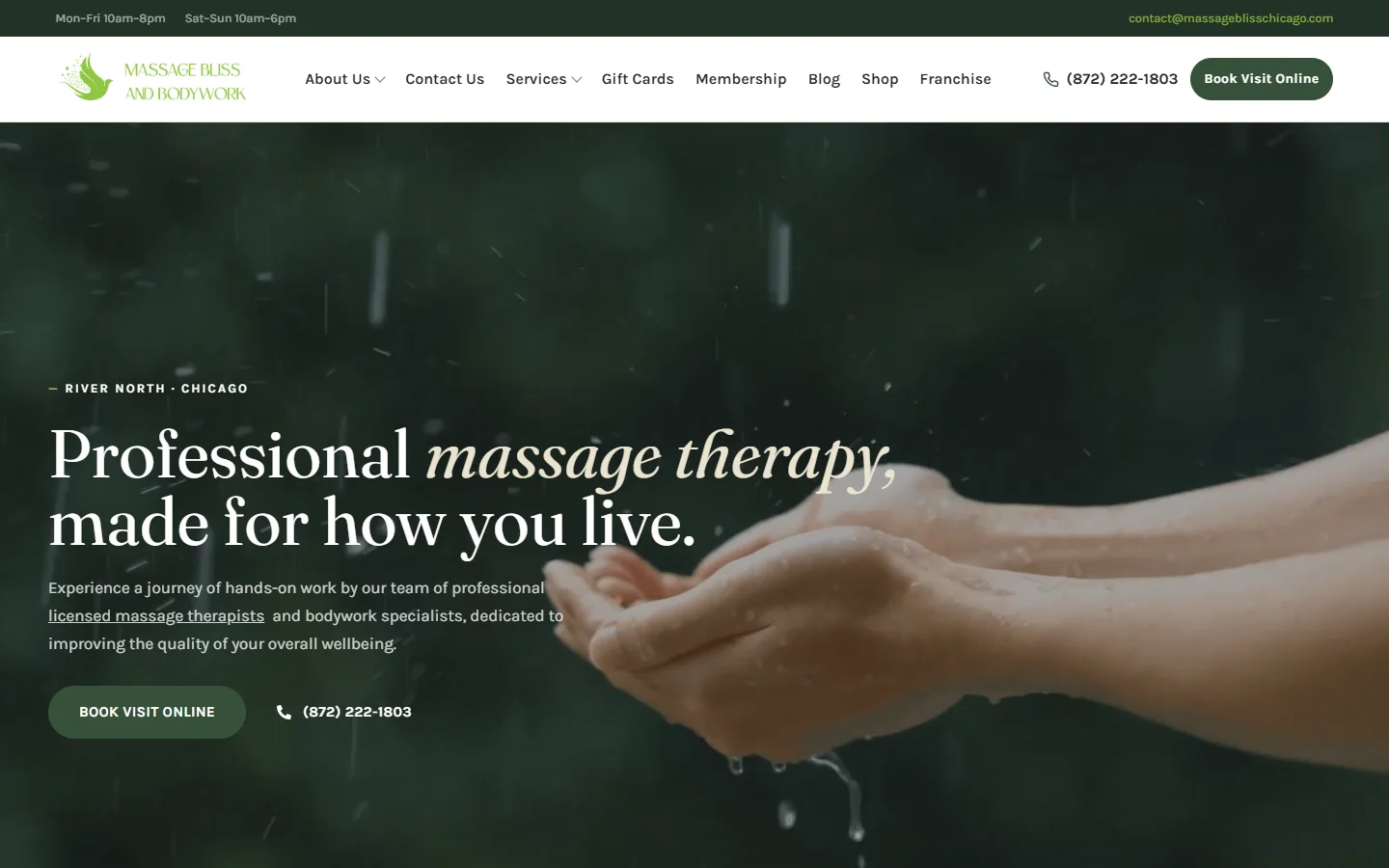 Massage Bliss and Bodywork website
