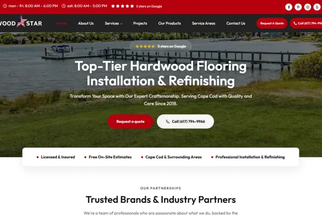 Wood Star Flooring homepage