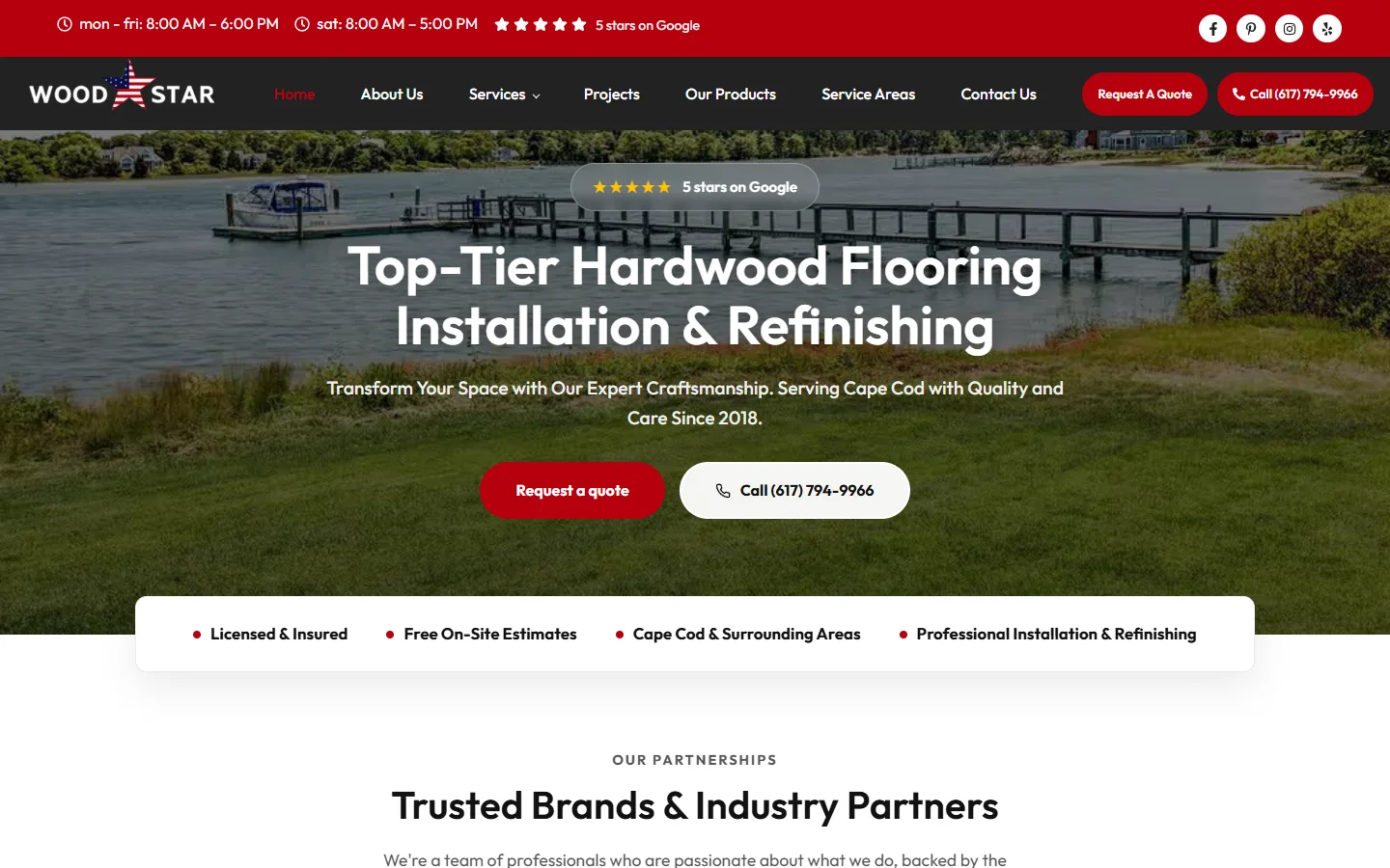 Wood Star Flooring website